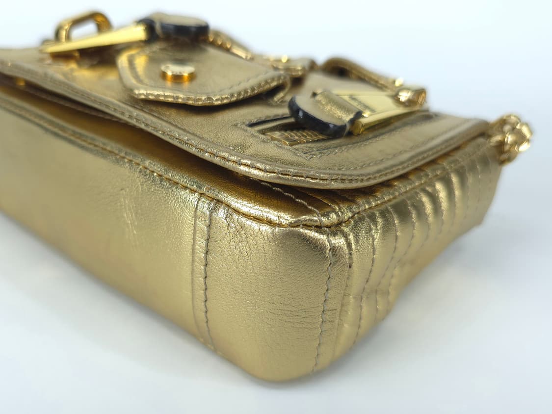 모스키노 바이커 레더 체인 숄더백 골드
 상품이미지8