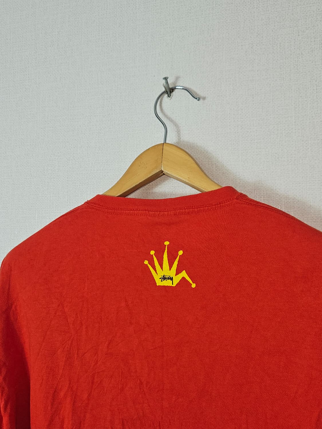00s 스투시 stussy 프린팅 반팔 티셔츠 레드 정품 L 상품이미지5
