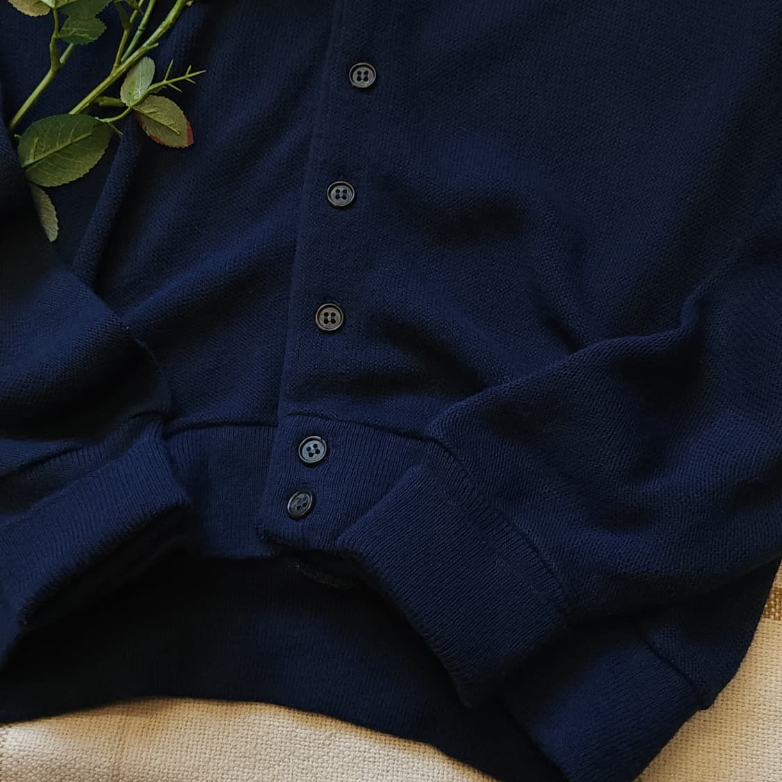 90s 아메리칸 빈티지 가디건 브이넥 가디건 버튼 클로져 네이비 M 상품이미지6