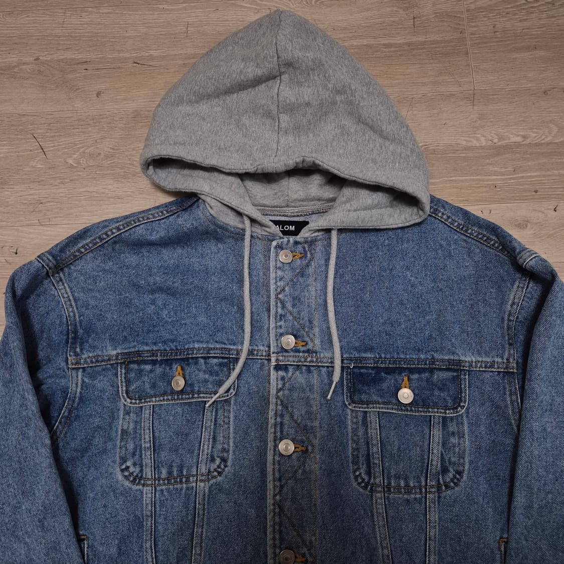 ALOM 알롬 후드 트러커 데님 청자켓 L~XL 상품이미지2