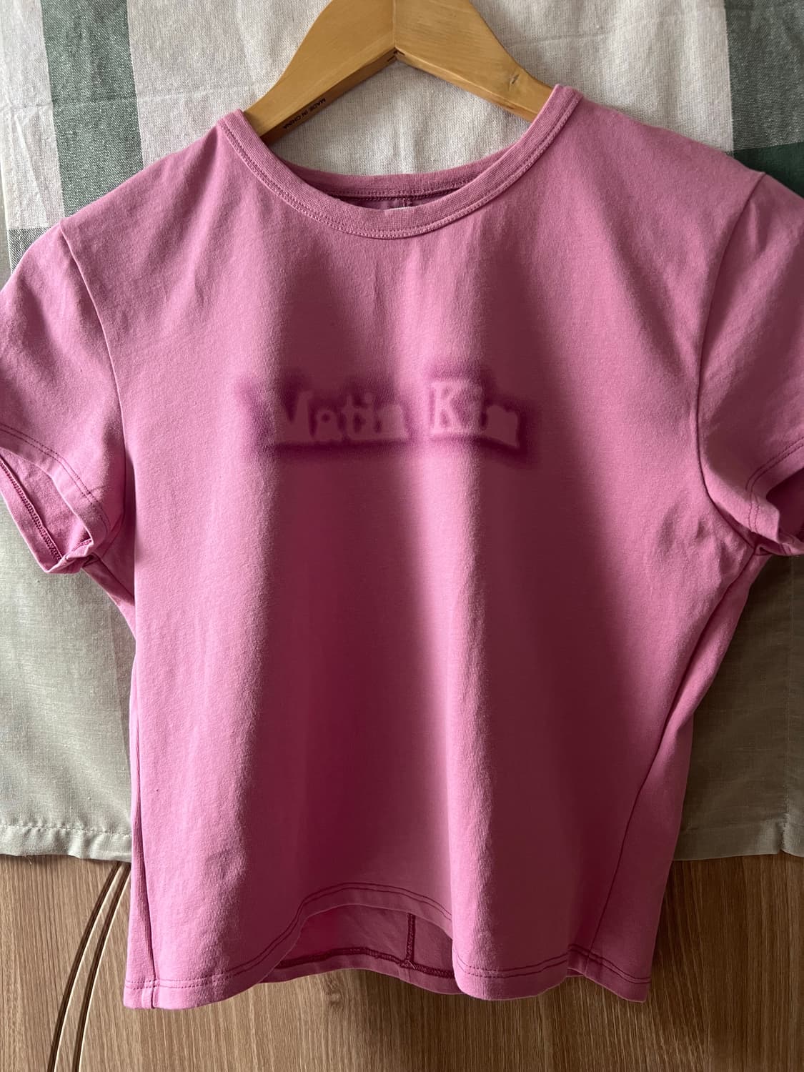 마뗑킴 MATIN SHADE LOGO CROP TOP IN PINK 상품이미지2