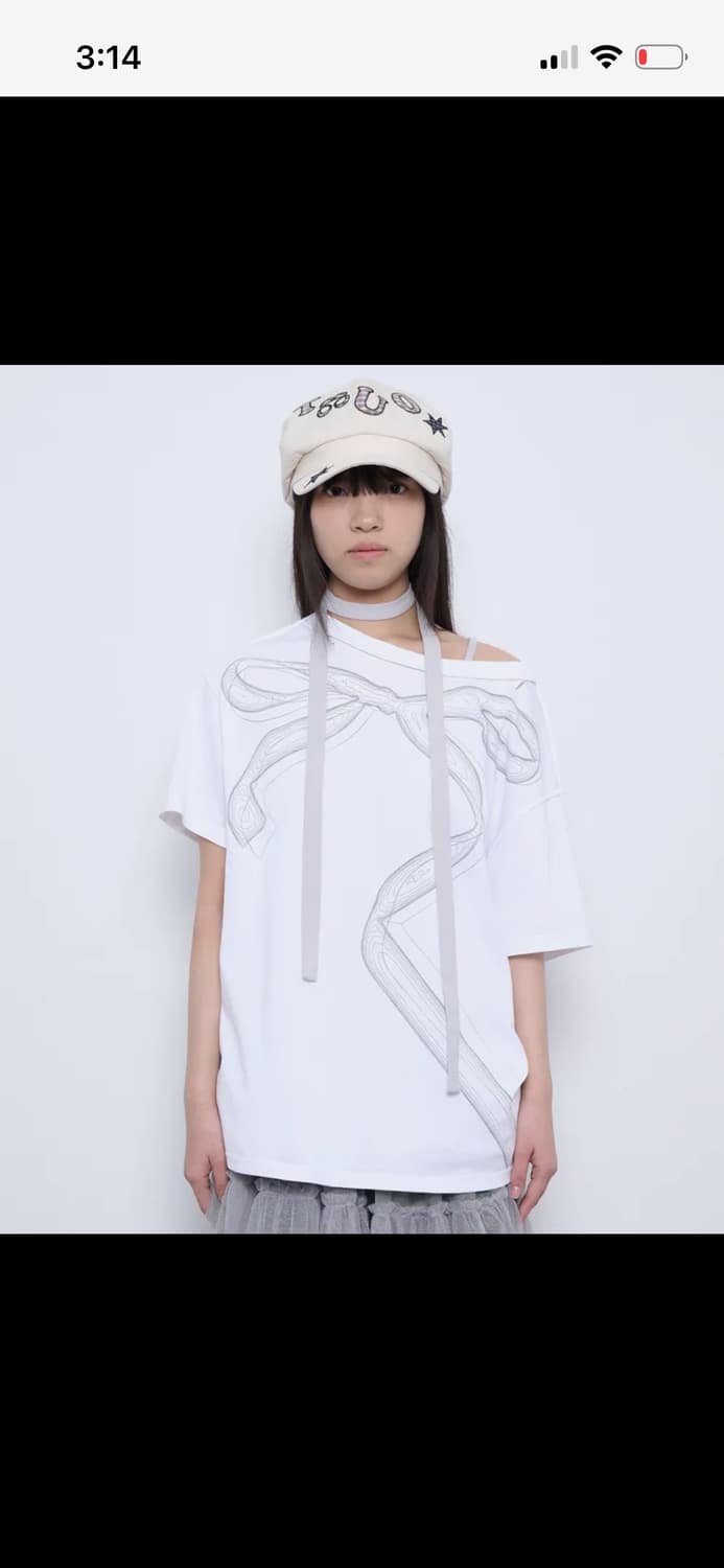 뚜오미오 DAMAGED T-SHIRTS [WHITE] 상품이미지1