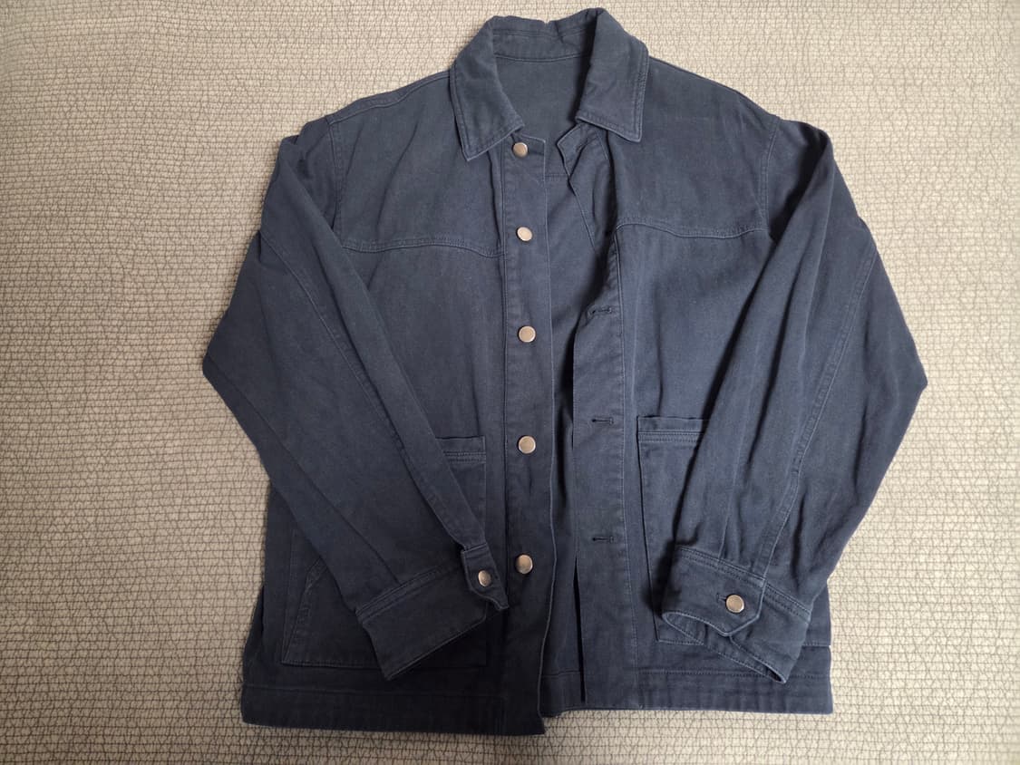 TNGT 오버핏 스톤 워싱 프렌치 워크자켓 네이비 95
 상품이미지1