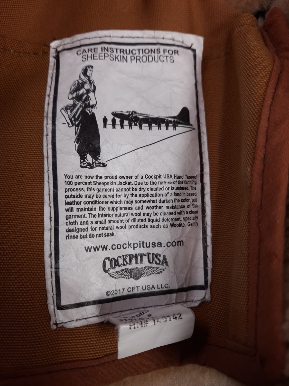 오리지날 미국제조 톰하디 COCKPlT B-3  항공무스탕 상품이미지3