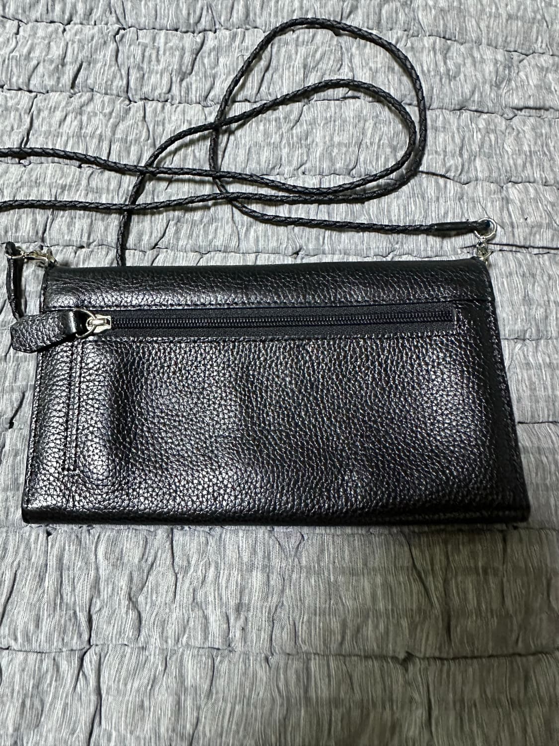 브루노말리 블랙 가죽 체인 크로스백 상품이미지3