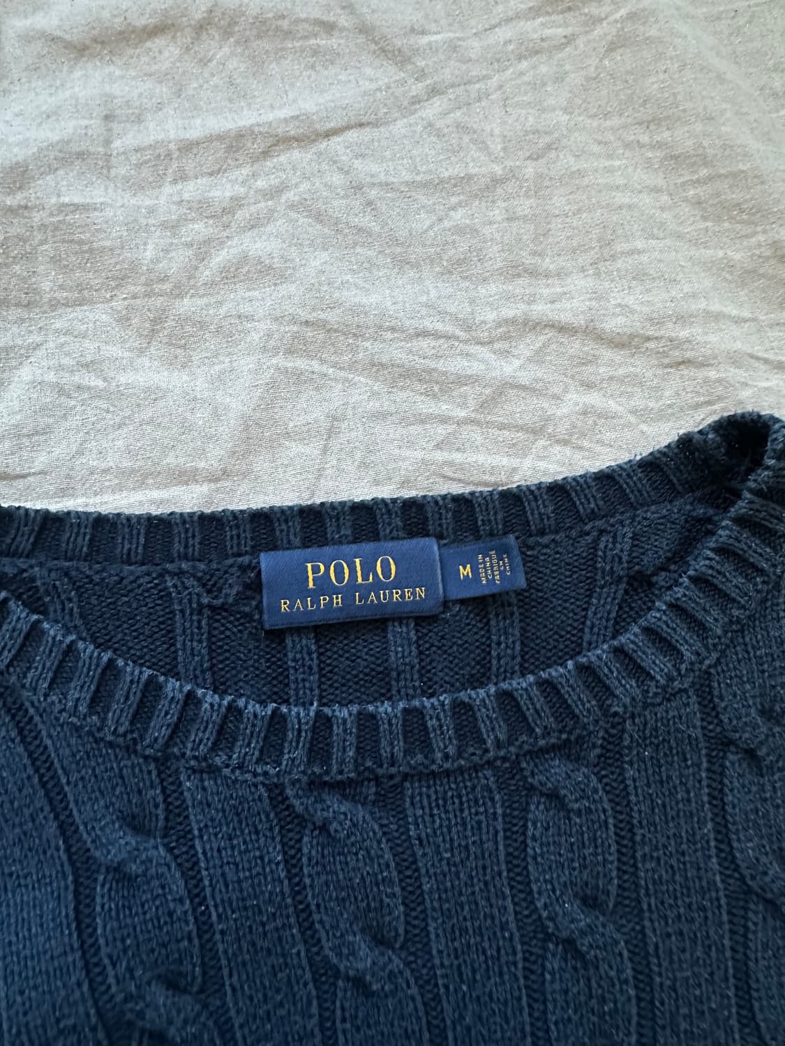 폴로 랄프로렌 포니 로고 네이비 케이블 니트 상품이미지7