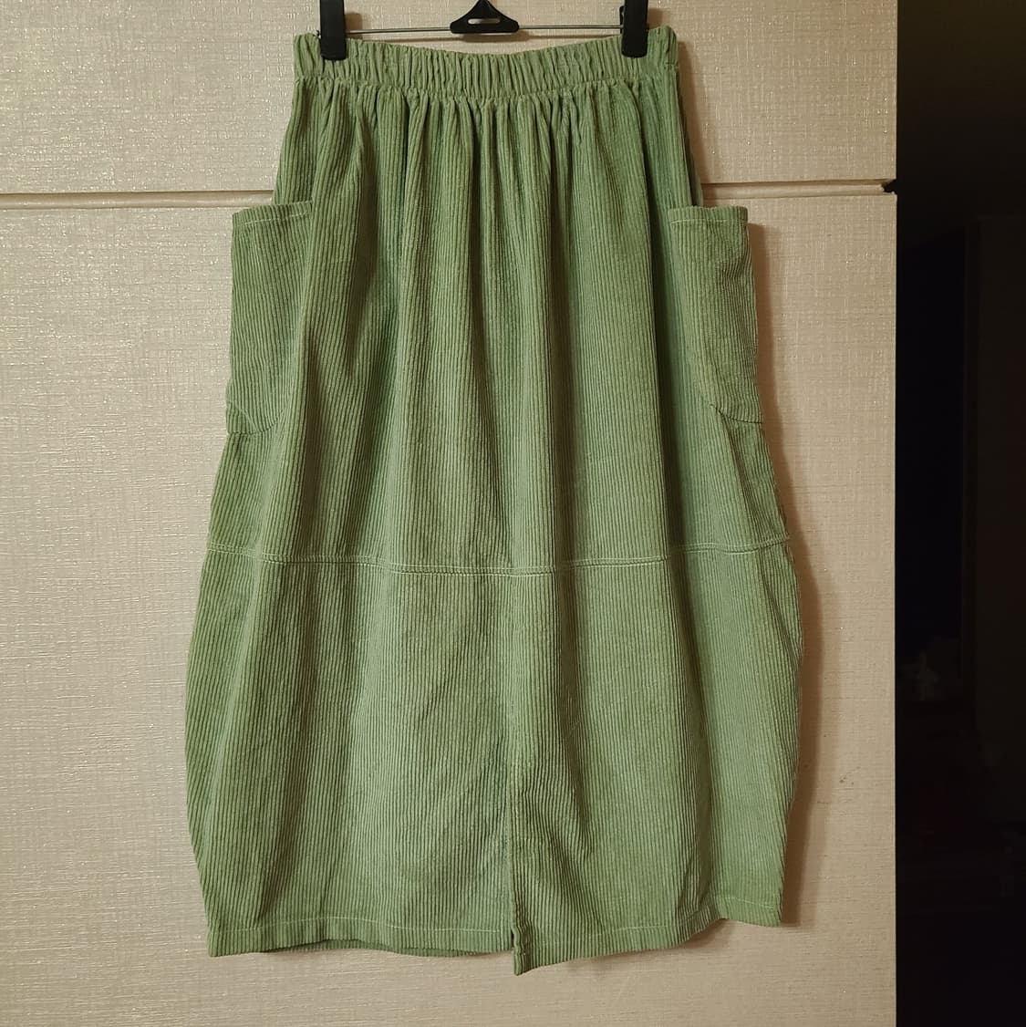 빈티지 연두 항아리 벌룬핏 골덴 코듀로이 롱스커트 치마 모리걸 하구미 상품이미지4