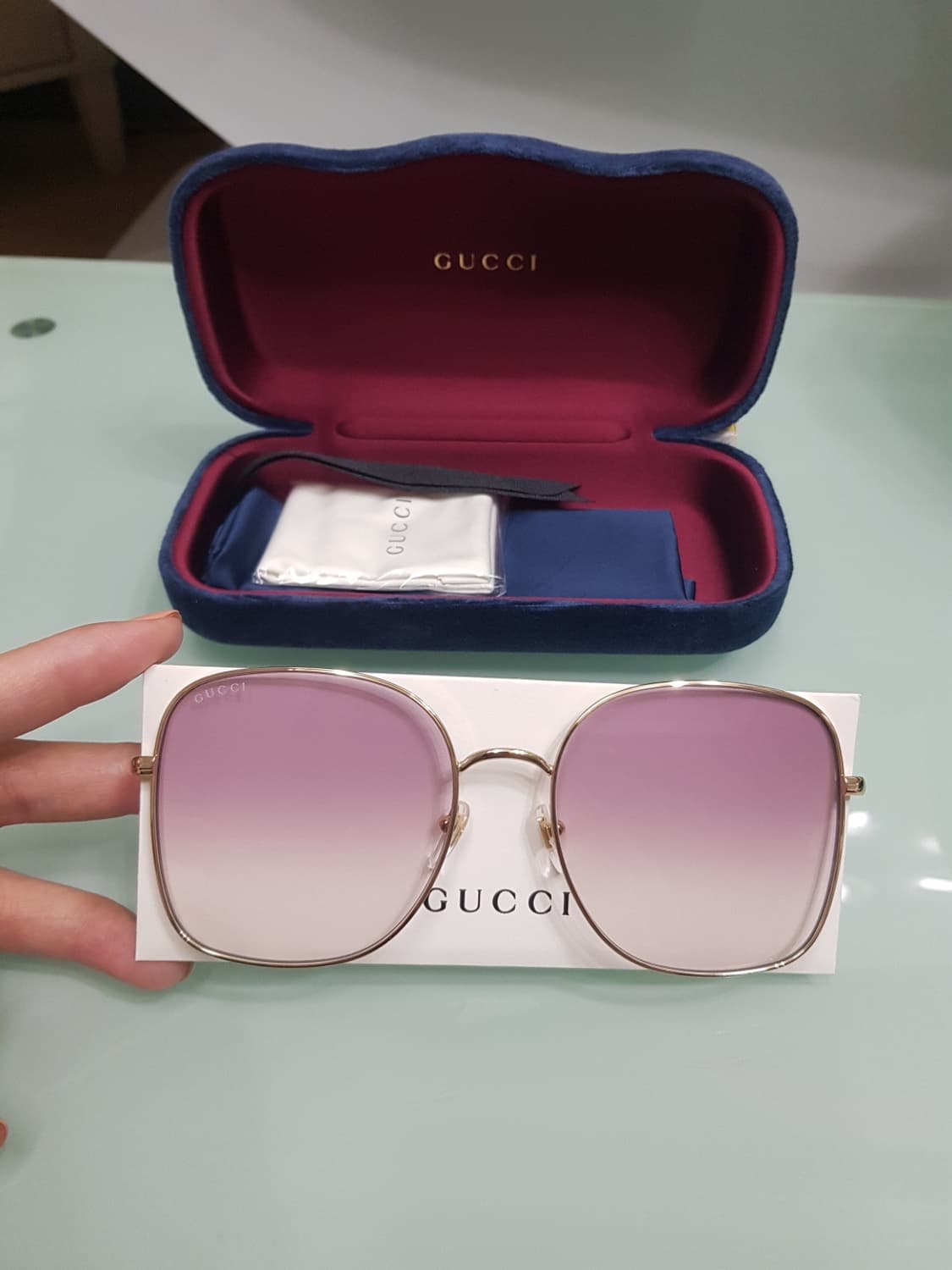 새상품)GUCCI 클리어핑크 선글라스 상품이미지5
