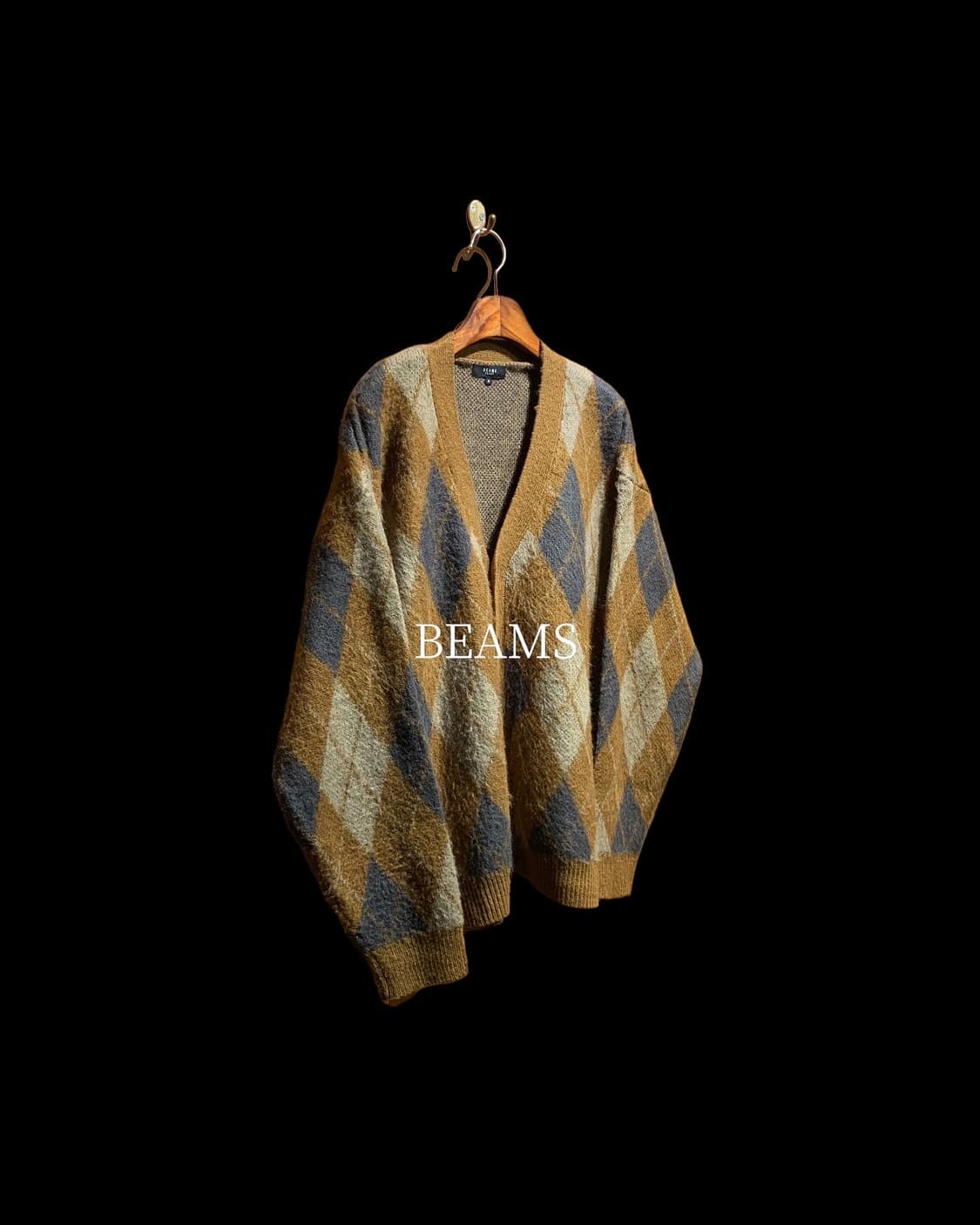 빔즈 아가일 패턴 가디건 상품이미지1