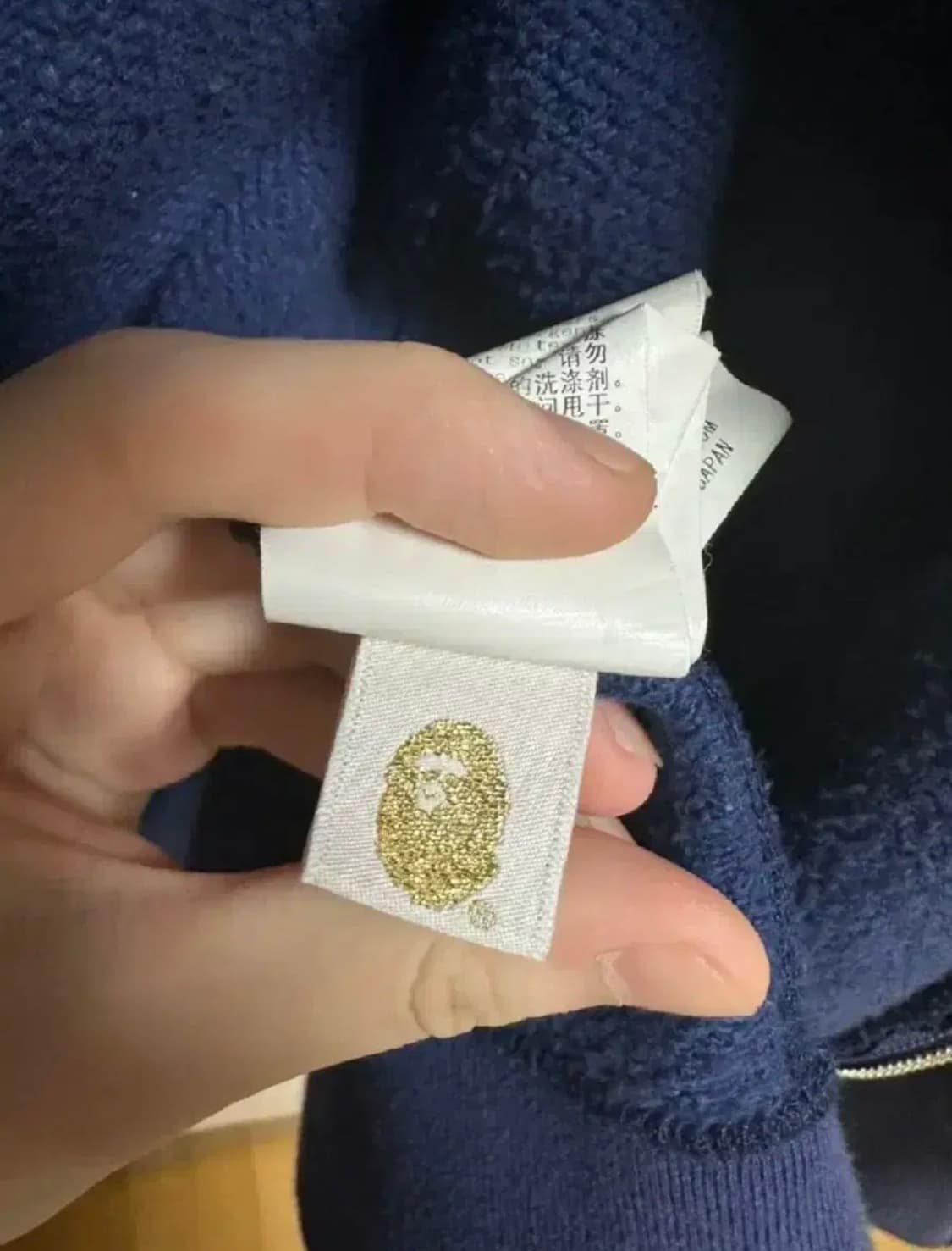 베이프 후드집업 블루 반카모 상품이미지5