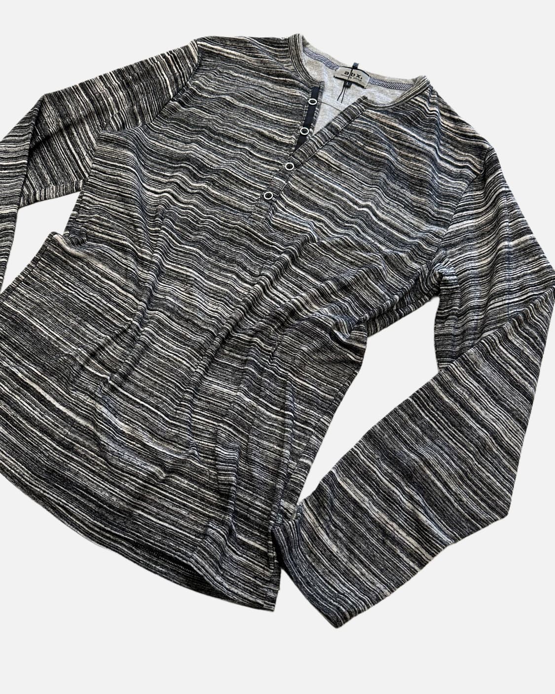 grunge stripe button t-shirt 상품이미지3