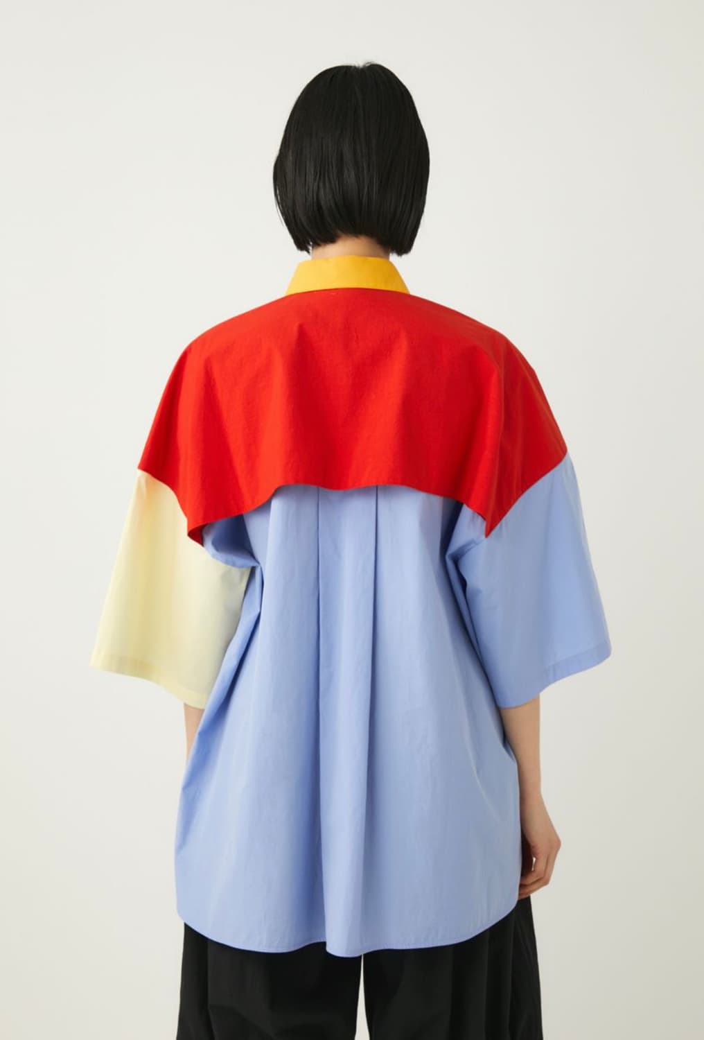 Nagonstans 컬러 블록 반팔 셔츠 새상품M 상품이미지4