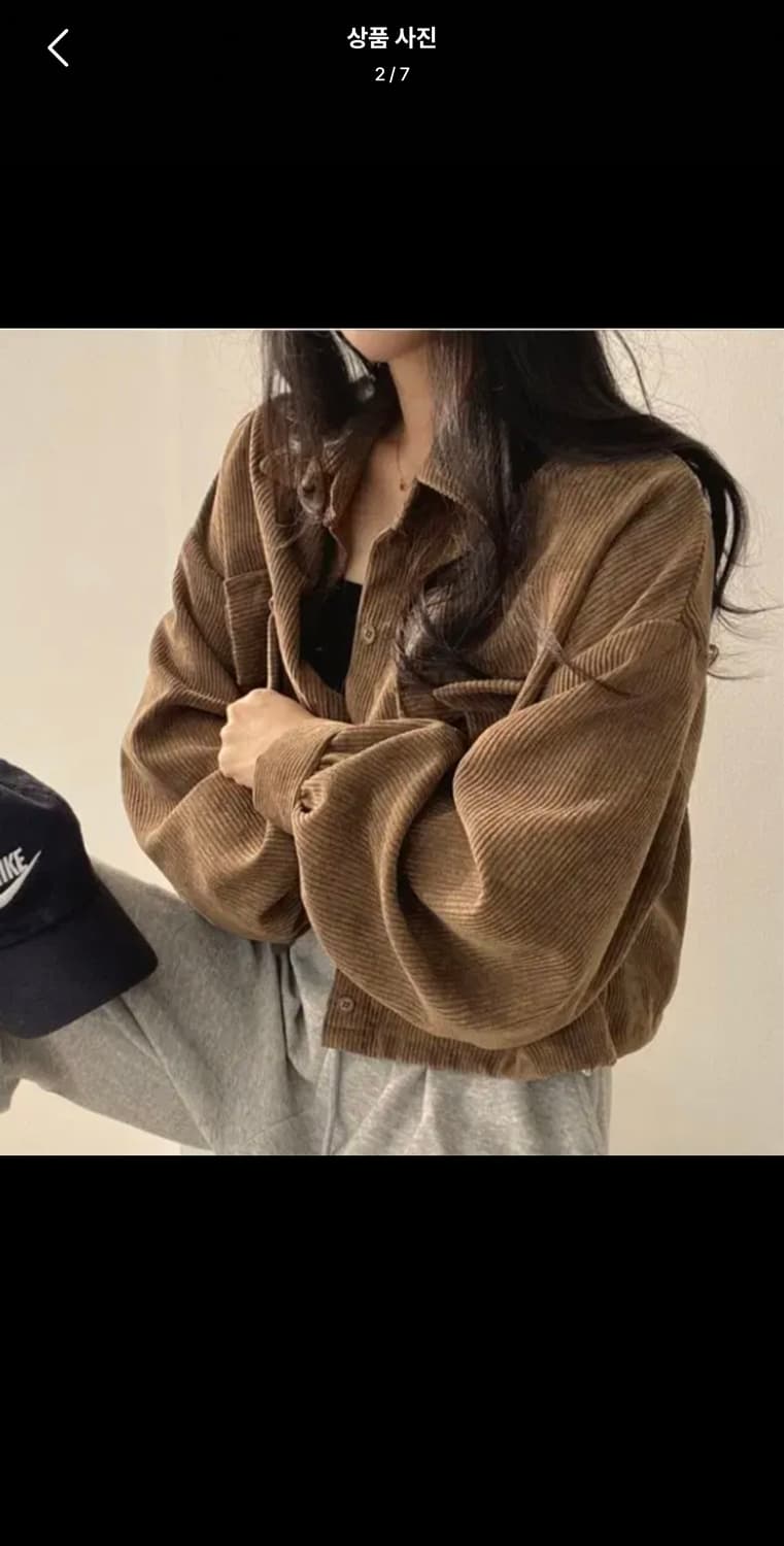 브라운 코듀로이 숏 셔츠 자켓 상품이미지2