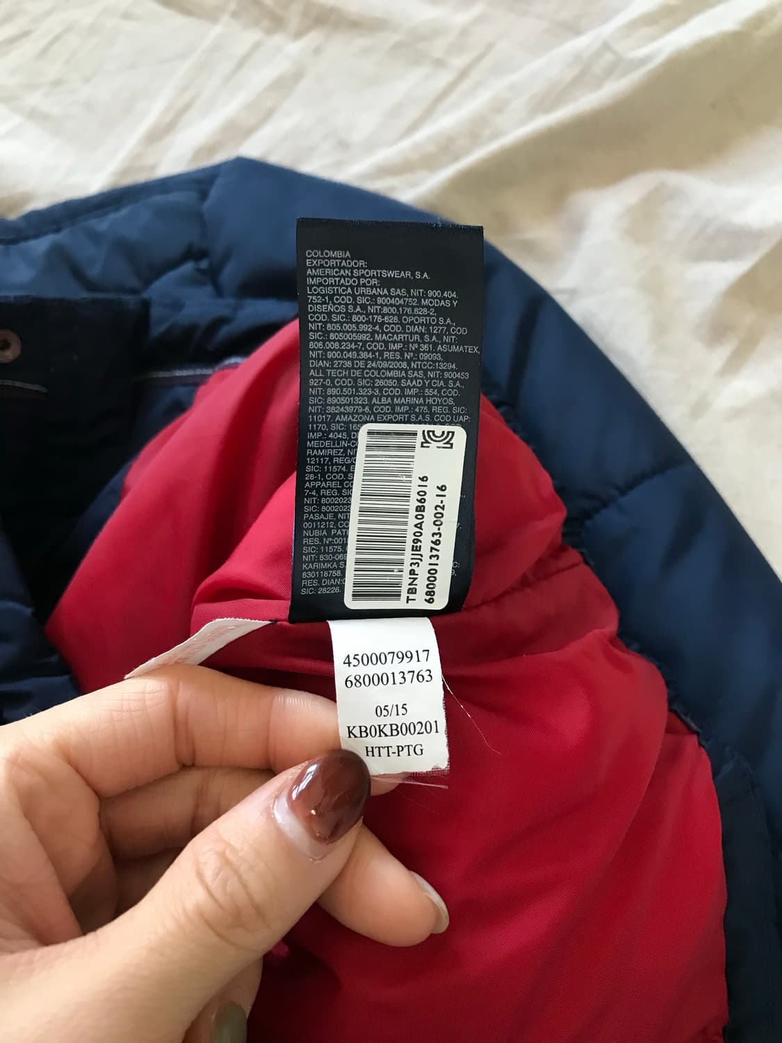 타미힐피거 자수 패치로고 네이비 숏패딩 상품이미지9