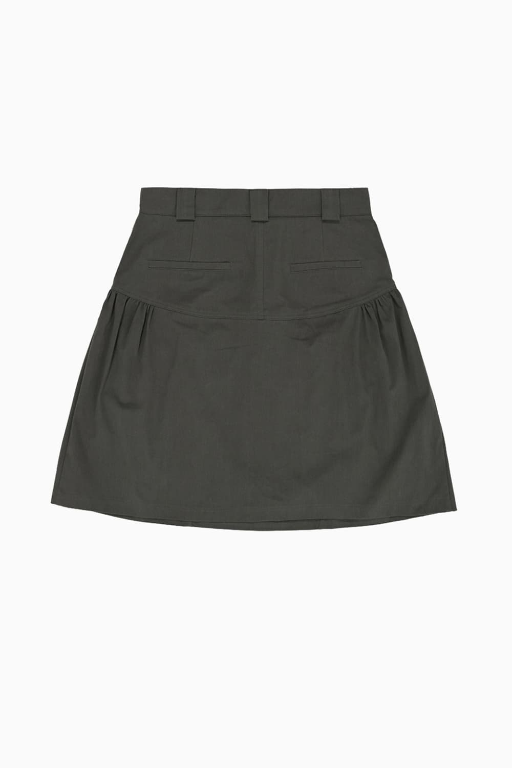 오헤시오 치마 LOW SHIRRING MIDI SKIRT, KHAKI 상품이미지2