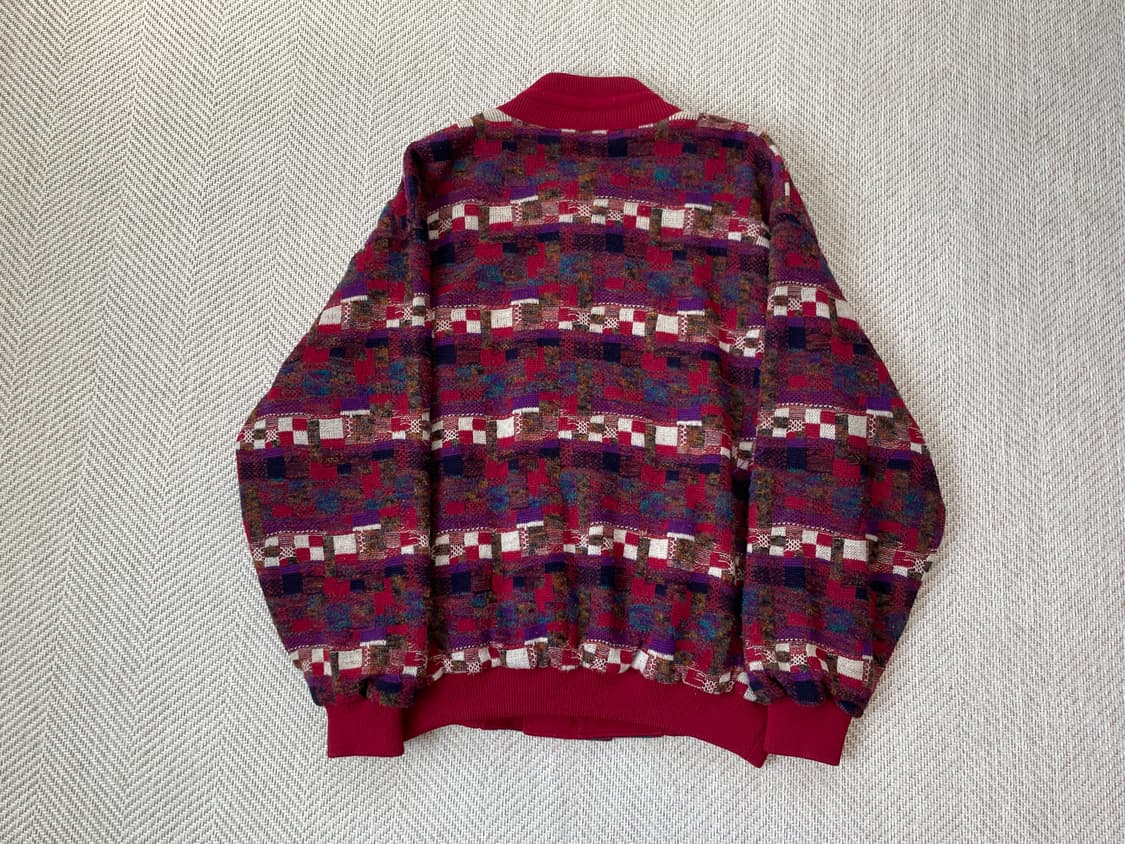 빈티지 멀티 패턴 자카드 니트 자켓 J03865 상품이미지6