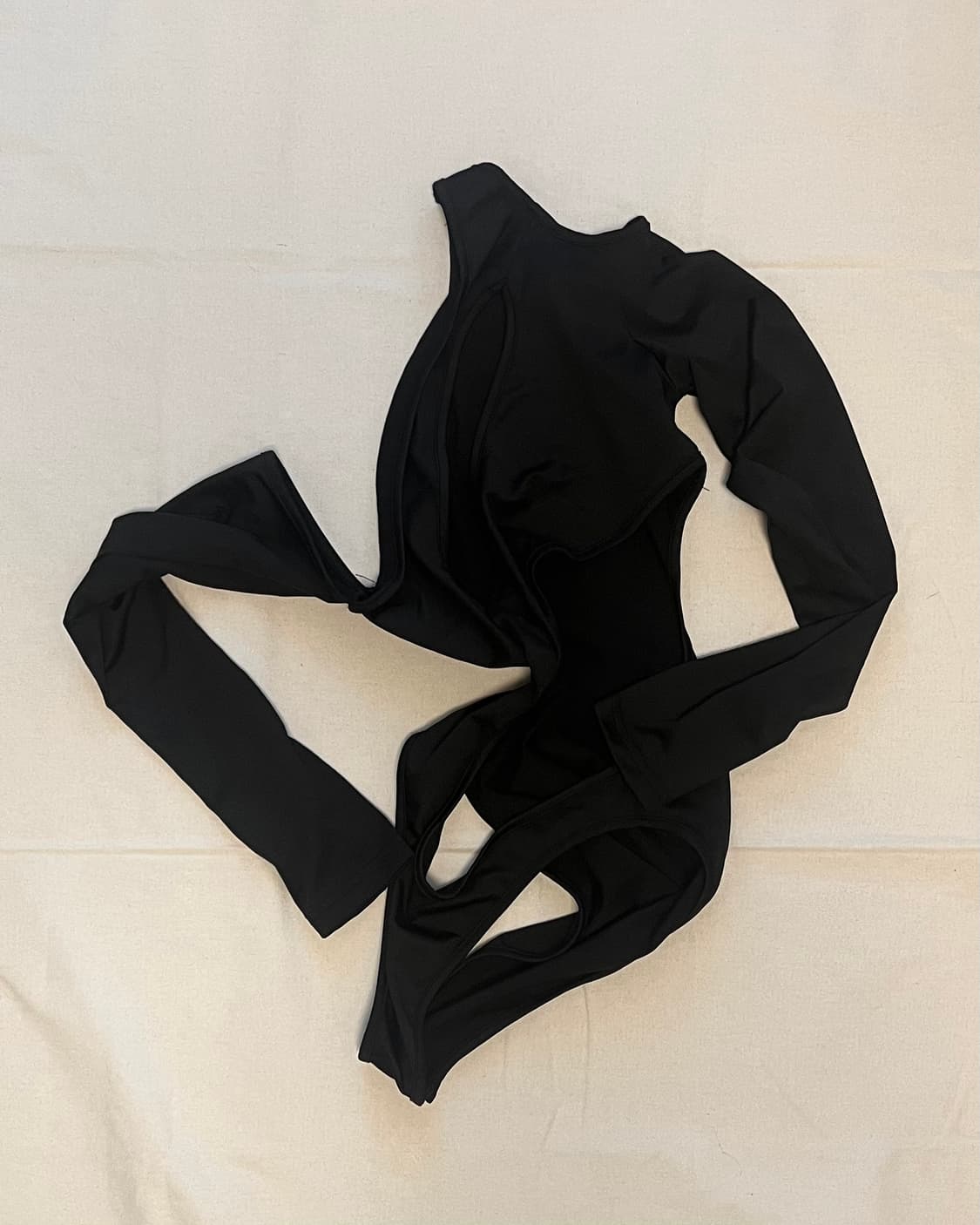black cutout bodysuit 상품이미지1