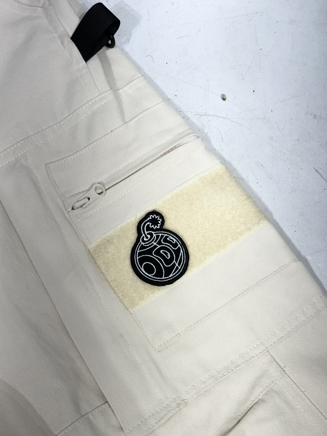 빈티지 오드볼스클럽 베이지 빅 포켓 카고 바지 와이드 힙합 팬츠  상품이미지7