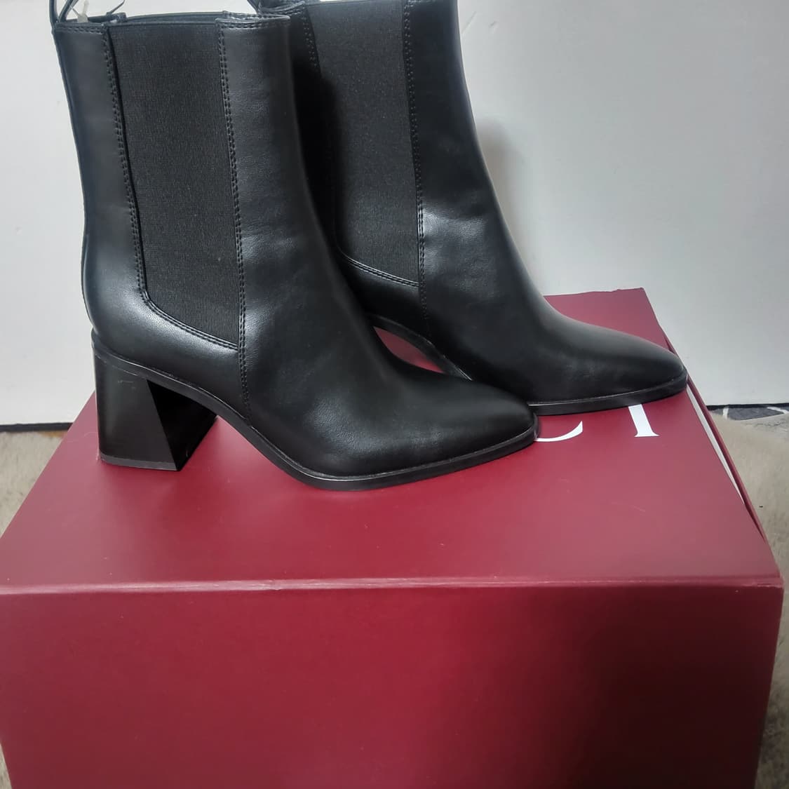 새상품 자라 블랙 가죽 구두 앵클 부츠 힐 슈즈 35 225~230 상품이미지2