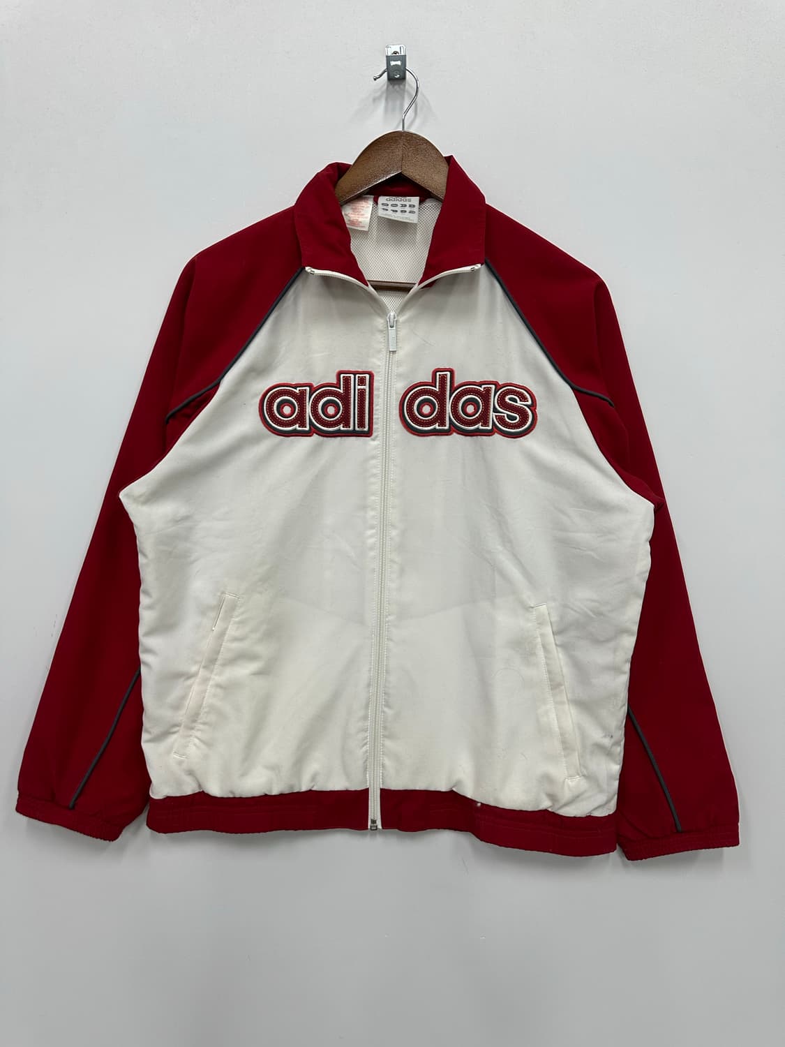 아디다스 레드 포인트 배색 올드스쿨 윈드브레이커 상품이미지1