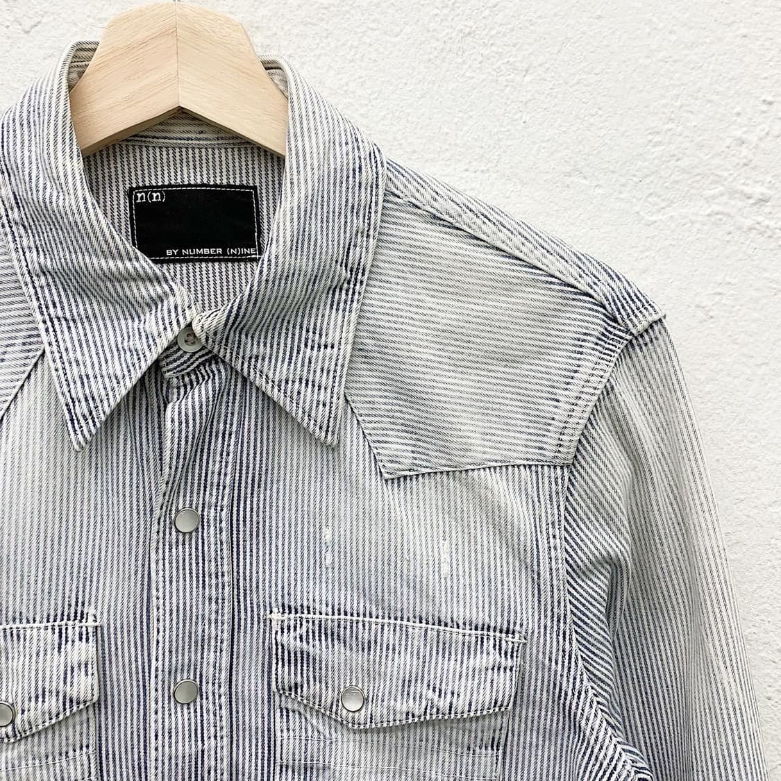 NUMBER (N)INE 넘버나인 스트라이프 웨스턴 셔 상품이미지6