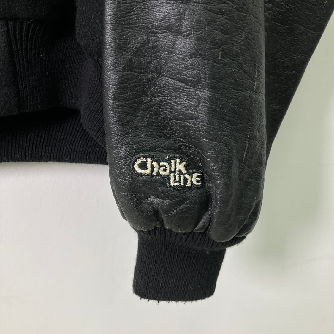 90's Chalk Line 시카고 화이트 삭스 울 레더 바시티 자켓 상품이미지7