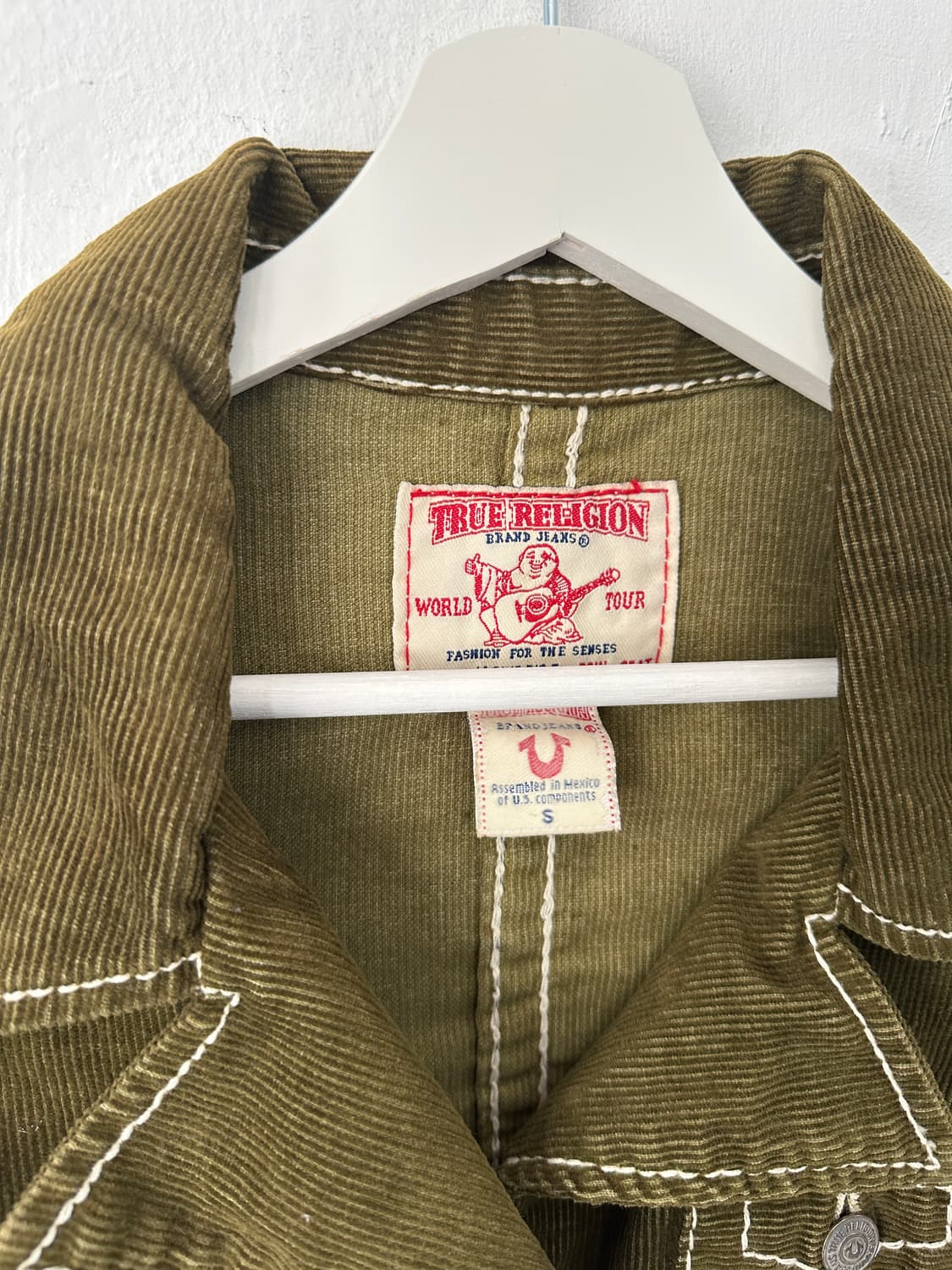 트루릴리전 2000s 카키 코듀로이 벨트 포켓 자켓 상품이미지6