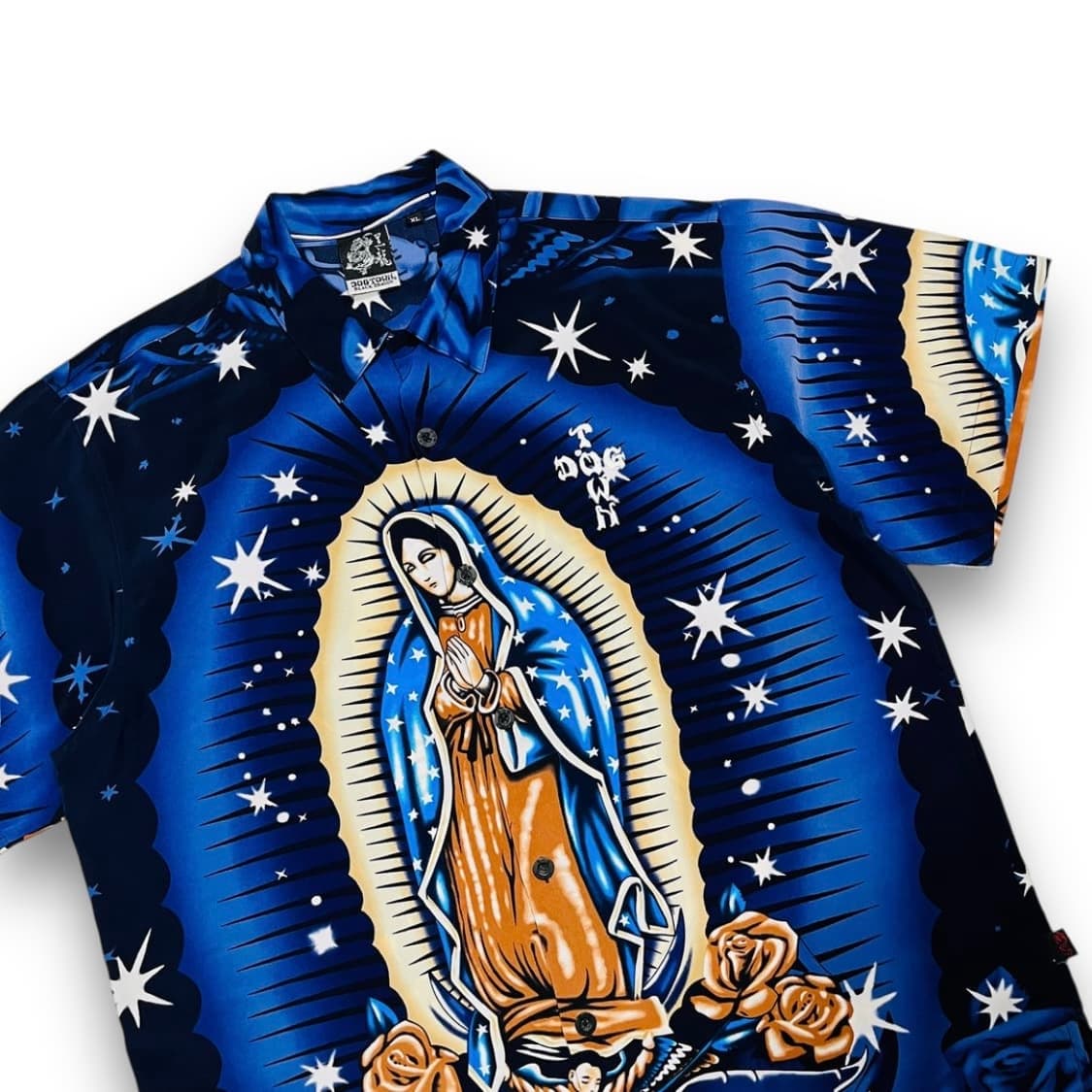 독 타운 블랙 드래곤 올드스쿨 수녀 타투 아트 반팔 셔츠 상품이미지2