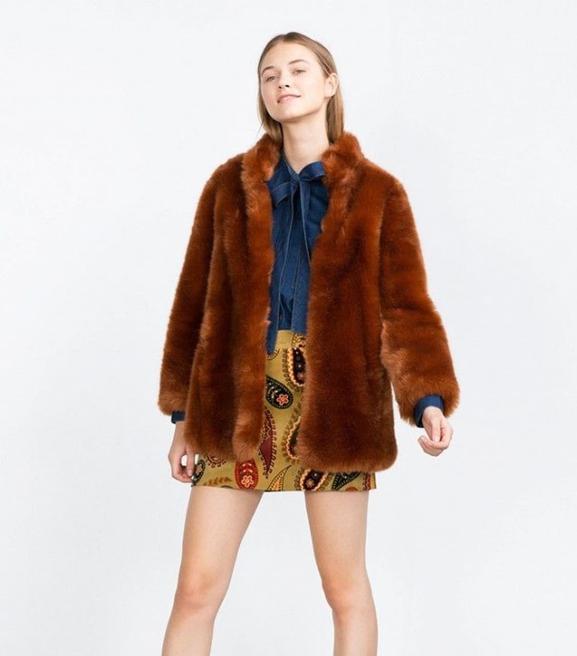 자라 폭스퍼 자켓 상품이미지1