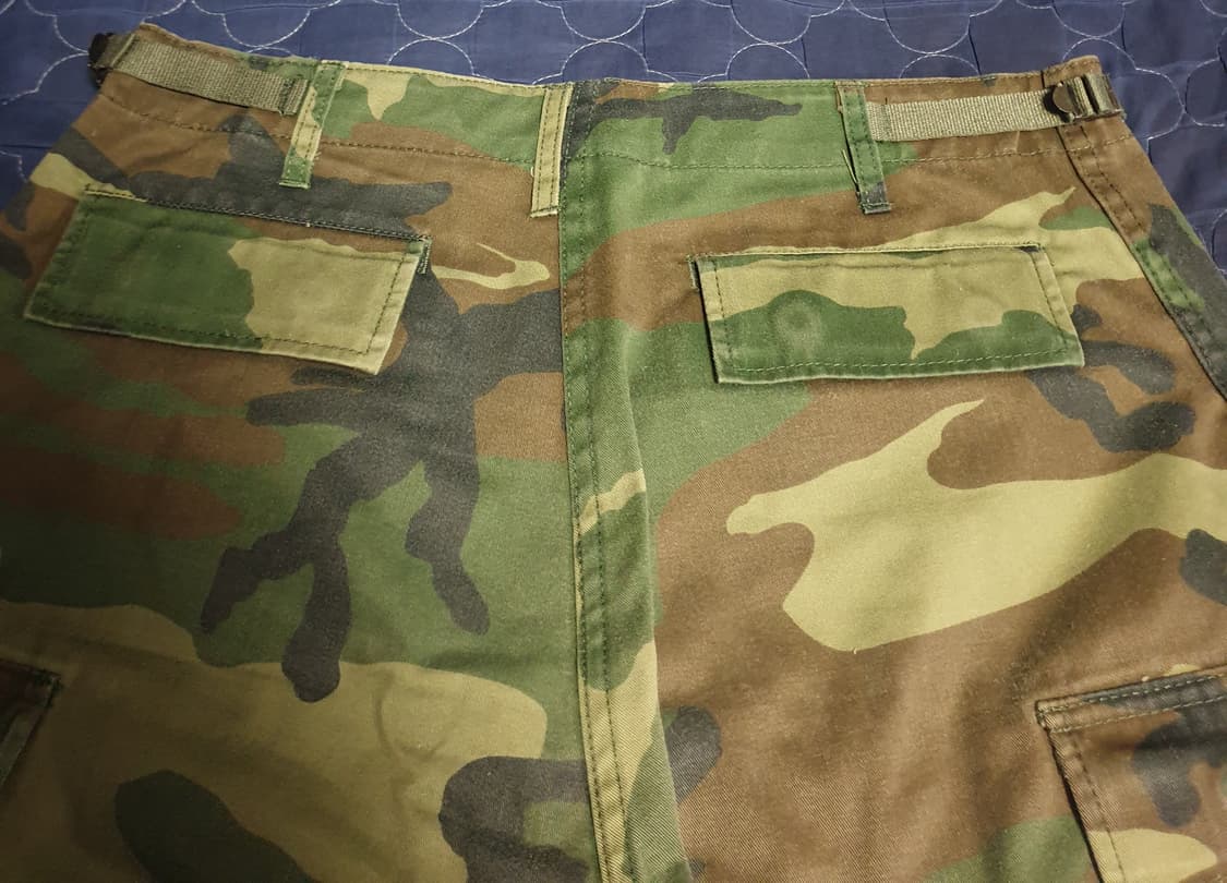 로스코 B.D.U 밀리터리 카모 사이드조절끈 카고 쇼트팬츠 카키 (M) 상품이미지2