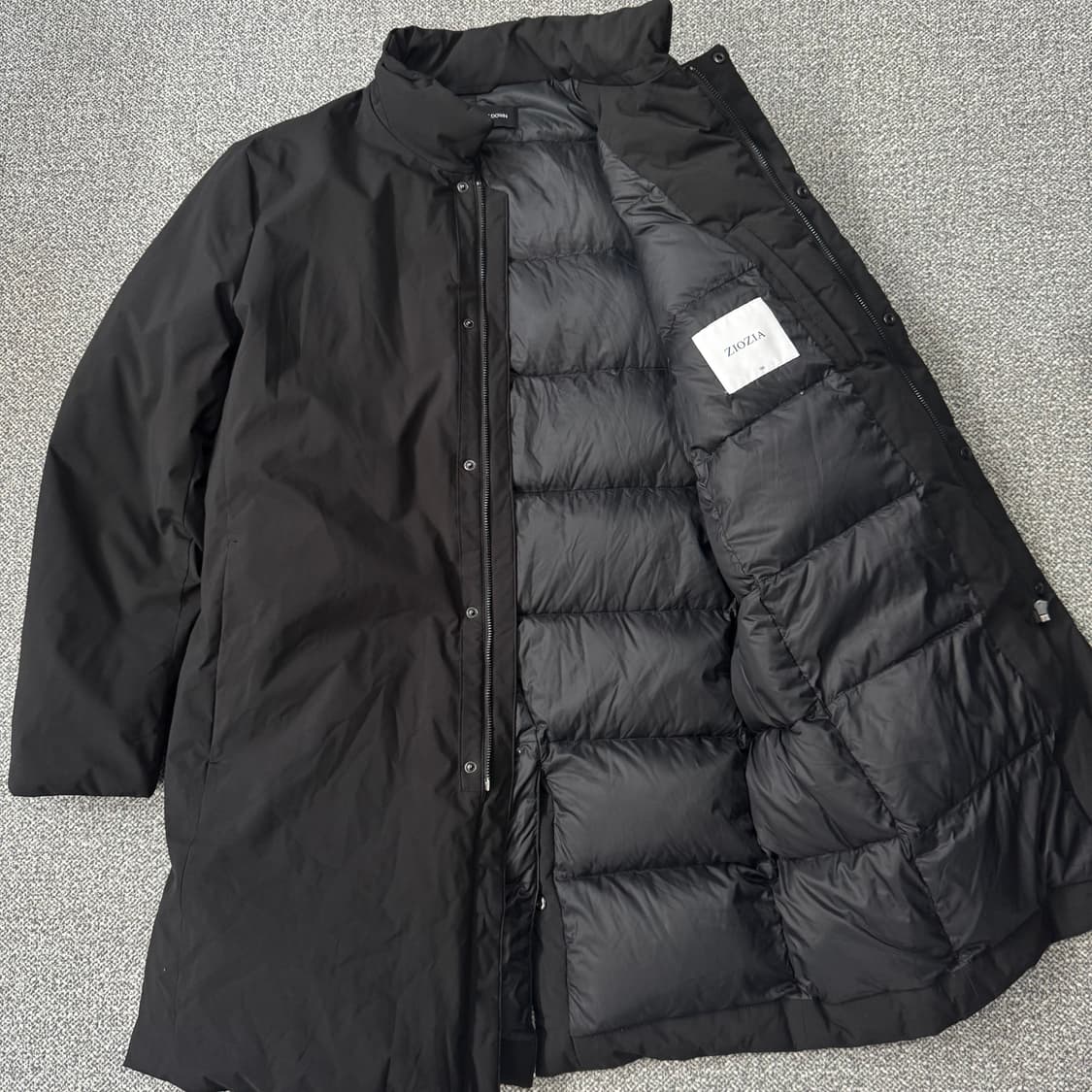 지오지아 블랙 구스 다운 코트 상품이미지2