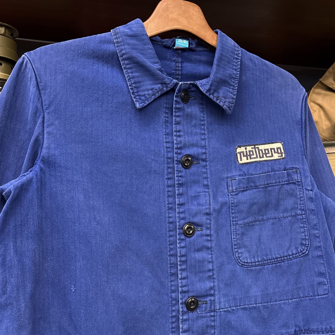 60~70s 피오니어 오리지널 프렌치 워크 자켓 헤링본 트윌 N800 상품이미지3