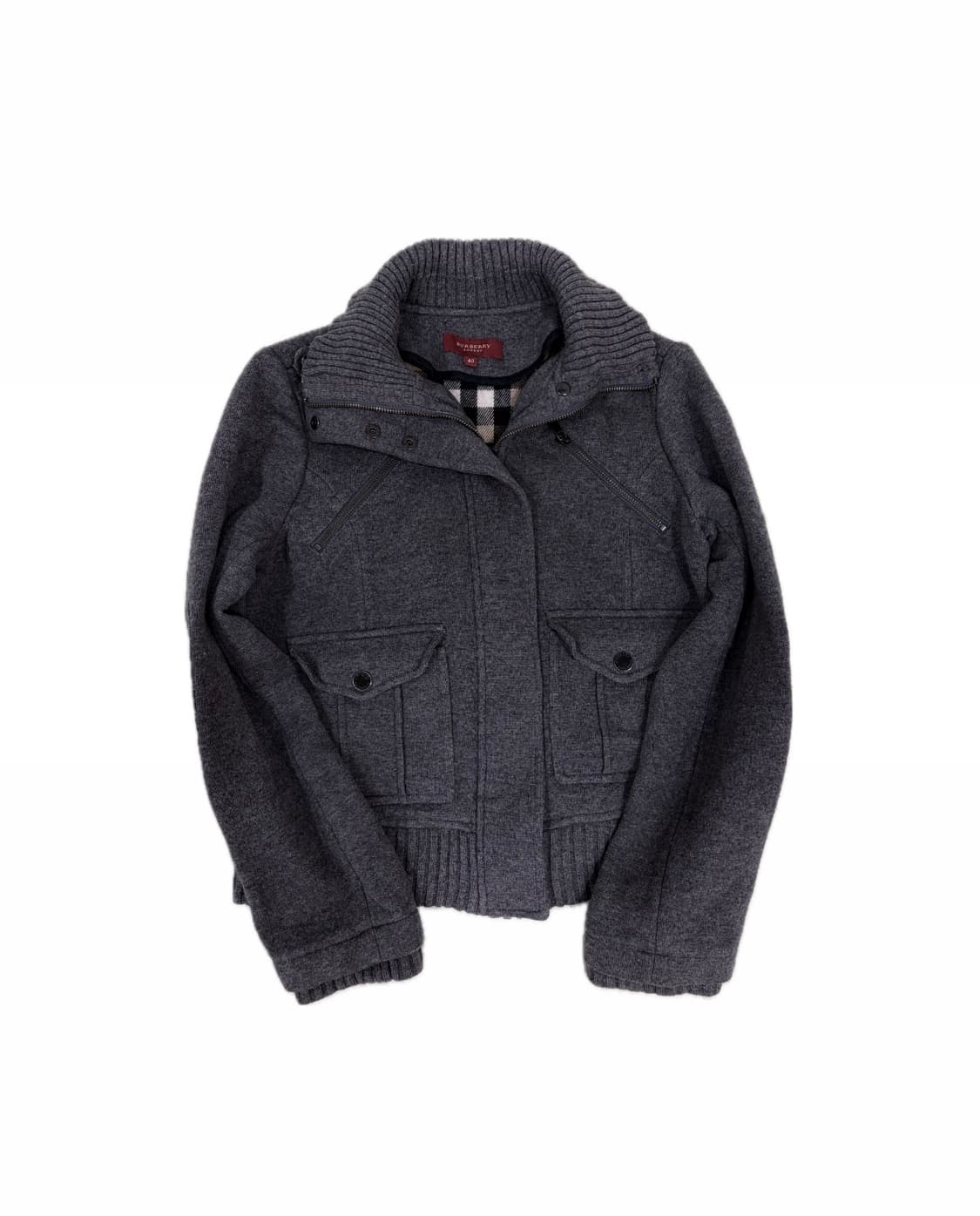 버버리 런던 하이넥 울 자켓 상품이미지1