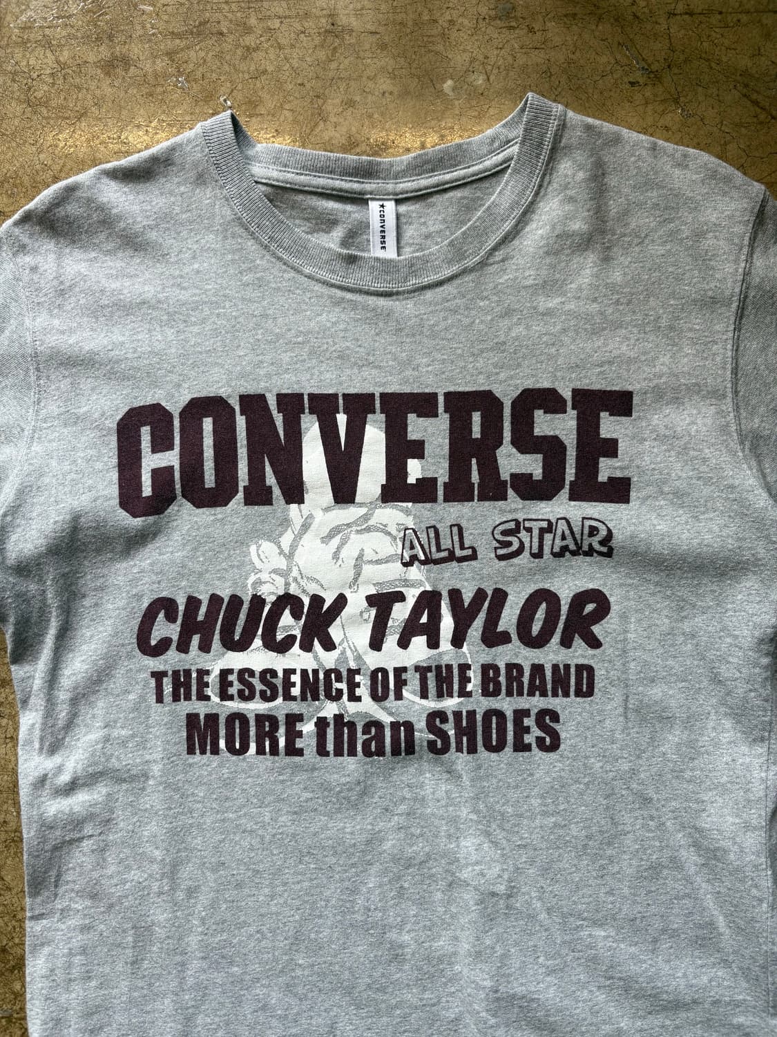 컨버스 멜란지 그레이 반팔 티셔츠 상품이미지2