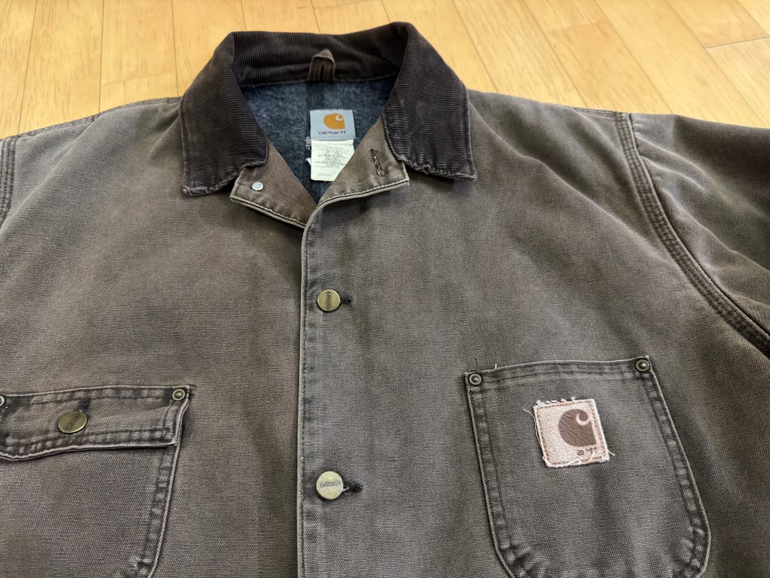 [칼하트] 00s C02 CHT 트래디셔널 코트 체스트넛 XL (후드O) 상품이미지2