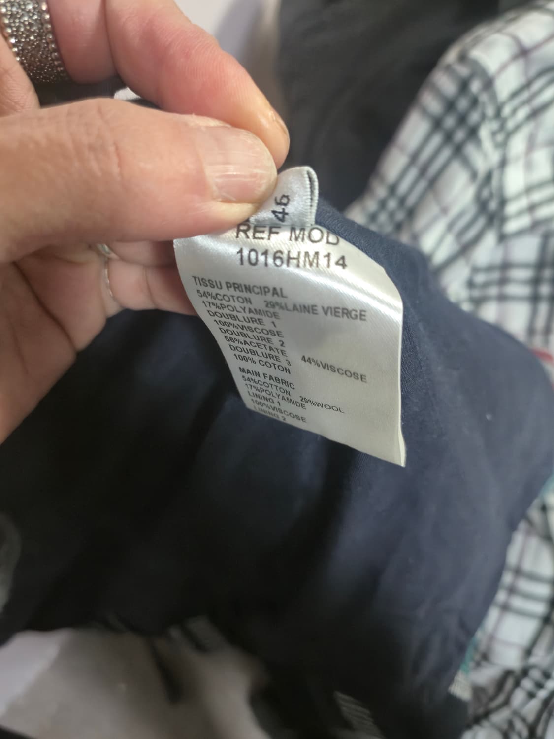 까르뱅 줄무늬 패턴 모직 코트 상품이미지5