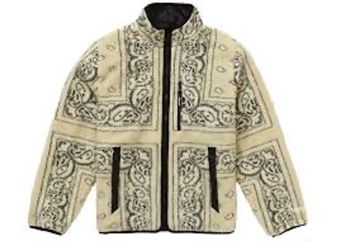 슈프림 19fw 반다나 리버시블 후리스 네추럴 상품이미지1