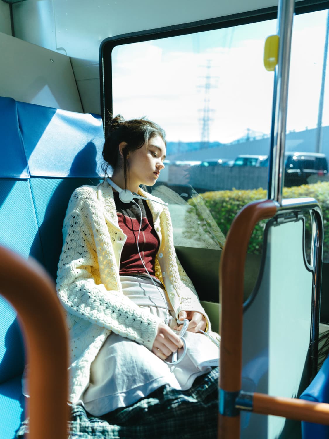 COYSEIO WAVE KNIT CARDIGAN IVORY 상품이미지2