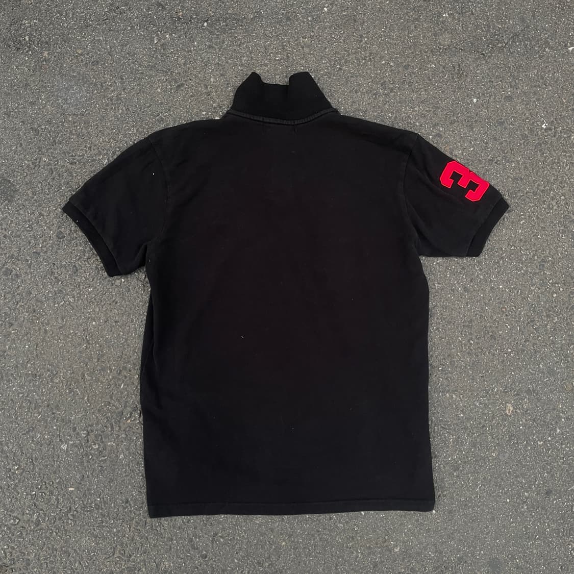 90s 폴로 빅포니 커스텀핏 레드포니 대대장 반팔 카라티 티셔츠 L 상품이미지7