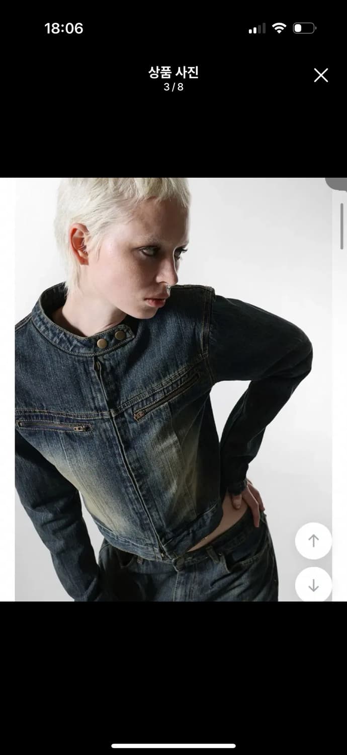 블랙업 디뮤어 데님 자켓 S 상품이미지3