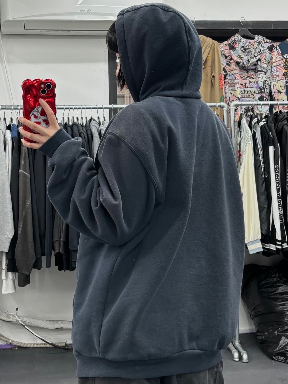 칼하트 써멀 네이비 후드집업 상품이미지4