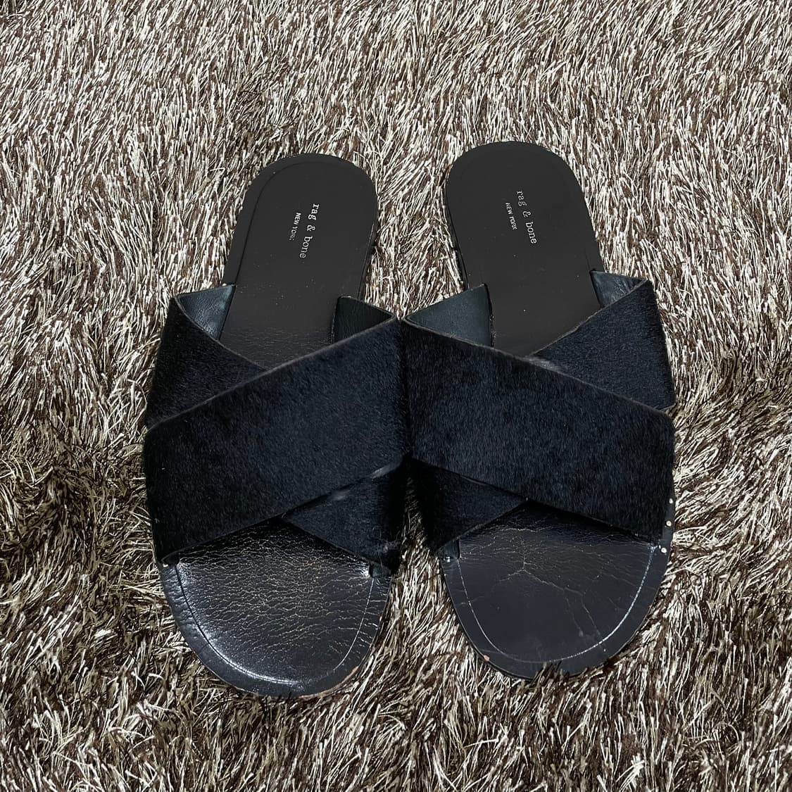 랙앤본 Rag & Bone 블랙 크로스 스트랩 샌들 36.5 상품이미지1