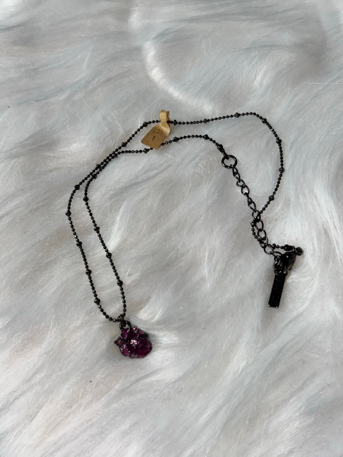 ANNA SUI 안나수이 퍼플 플라워 참 디테일 목걸이 상품이미지1