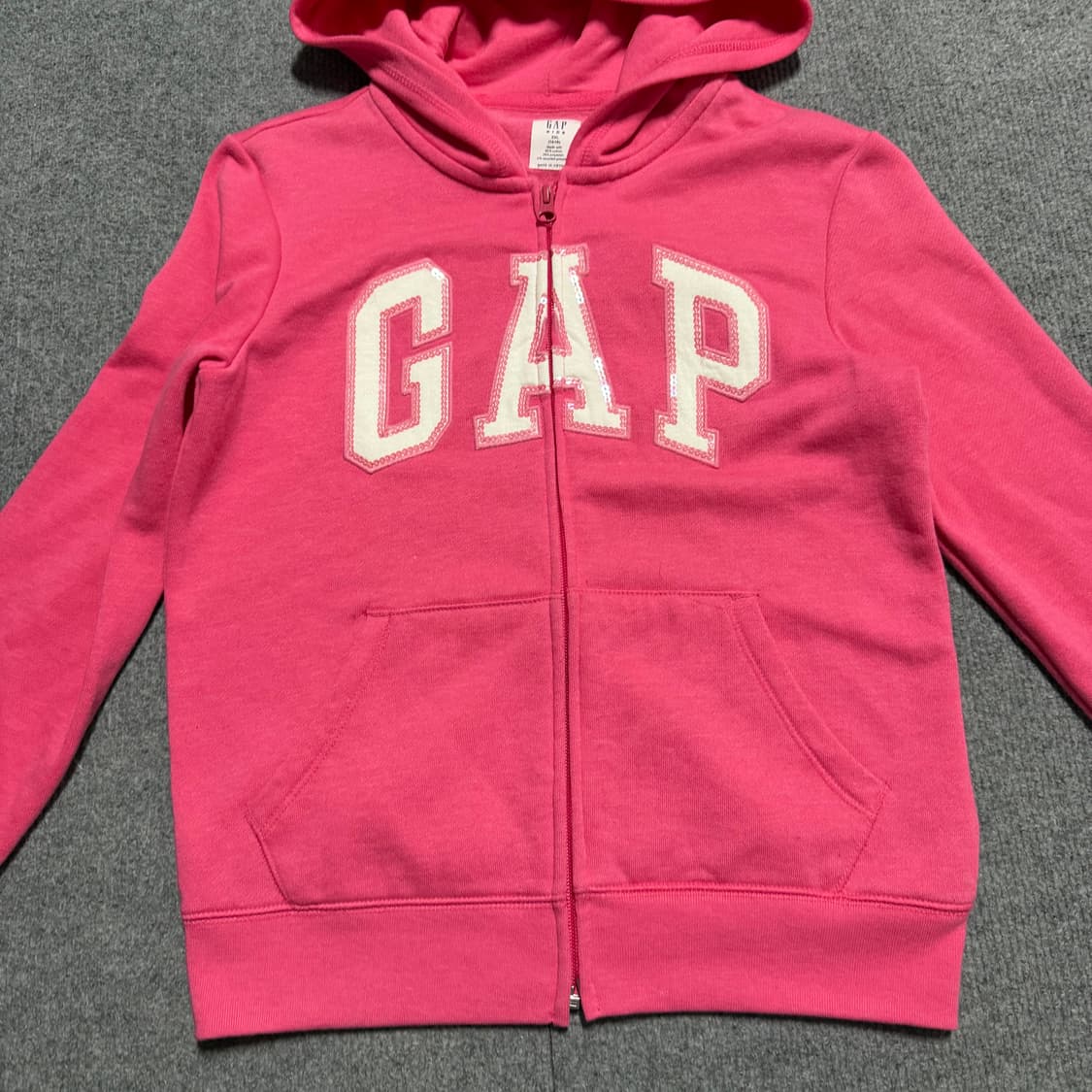 갭 핑크 후드집업 키즈 2xl 상품이미지2