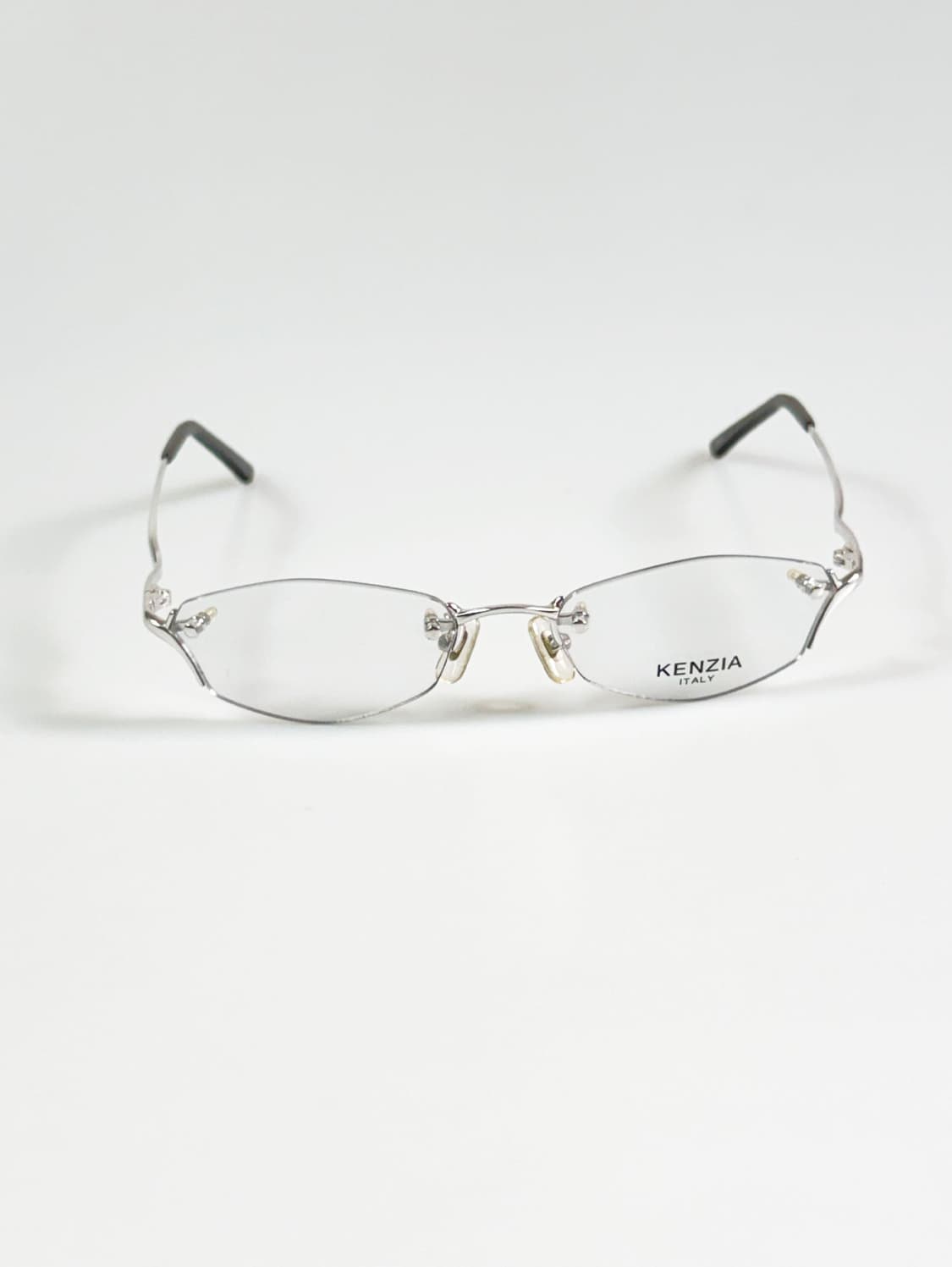 KENZIA 실버 메탈 무테 스퀘어 프레임 빈티지 안경 상품이미지2