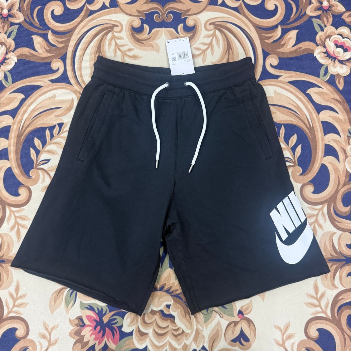 (L)나이키 Nike 코튼 빅로고 반바지(블랙,새상품) 상품이미지1