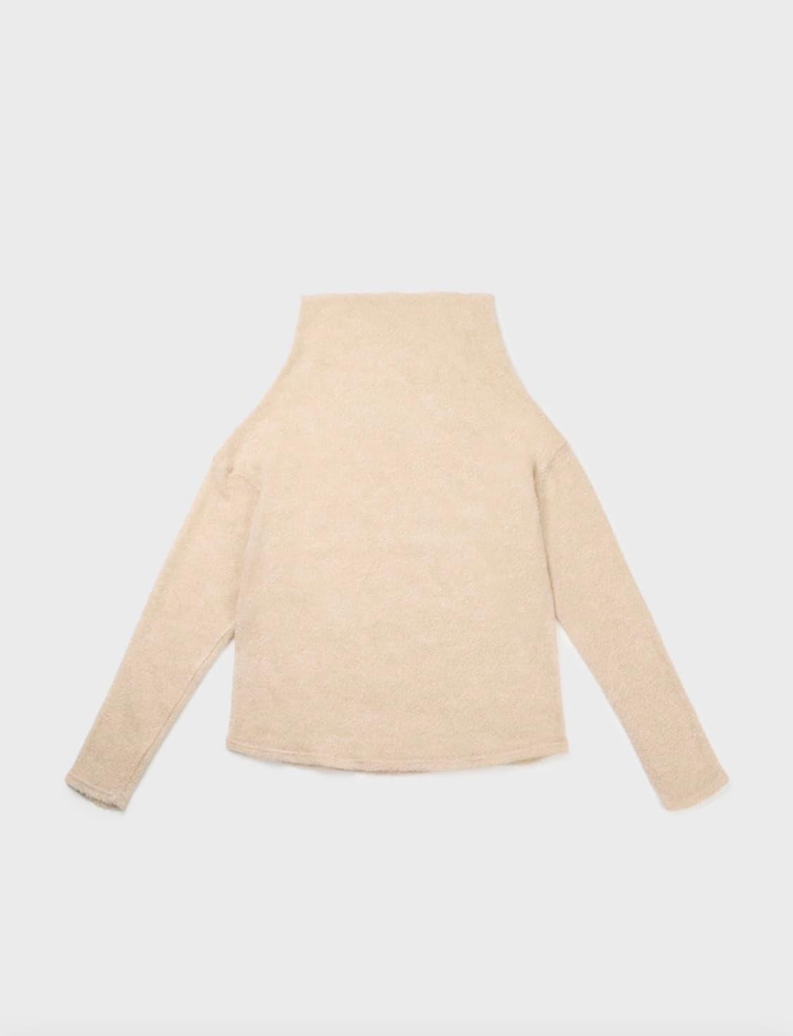 off-shoulder boucle pullover in ecru  상품이미지3