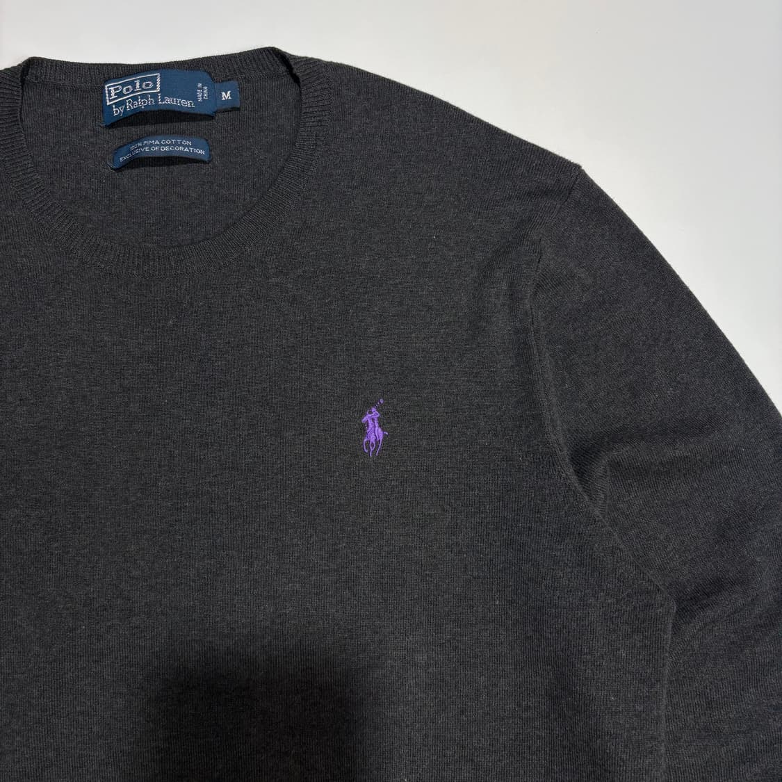 폴로 랄프로렌 차콜 라운드니트 상품이미지2