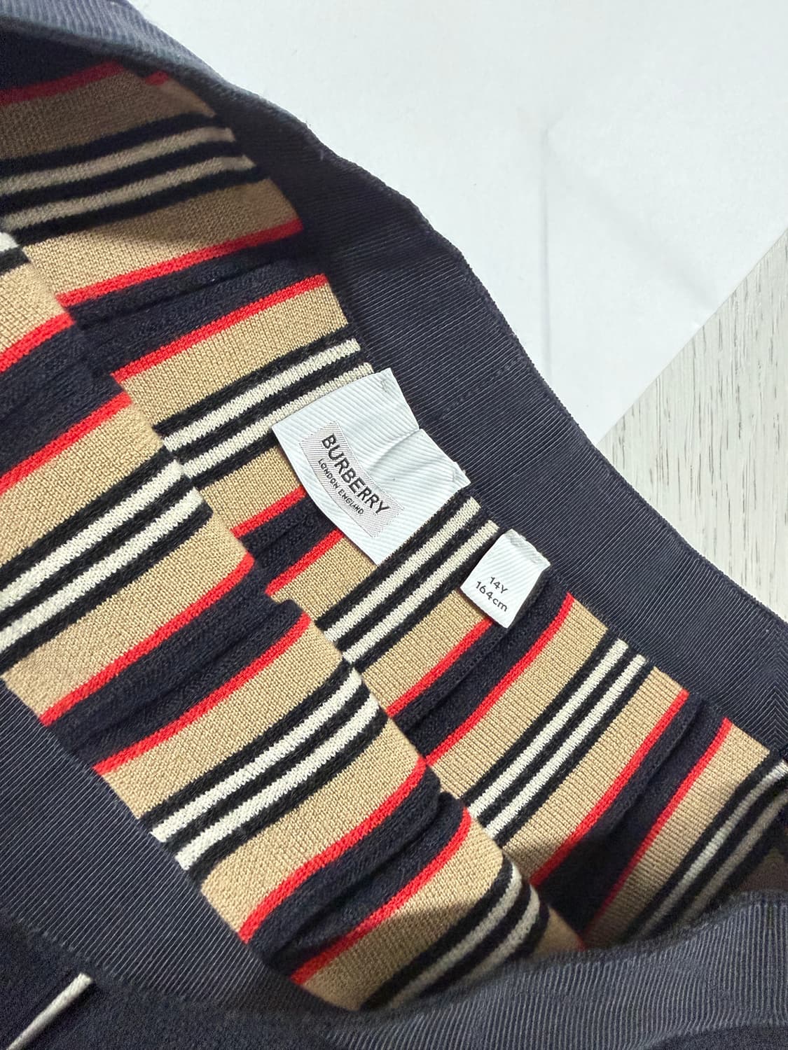 버버리 플리츠 울 블렌드 스커트 상품이미지4