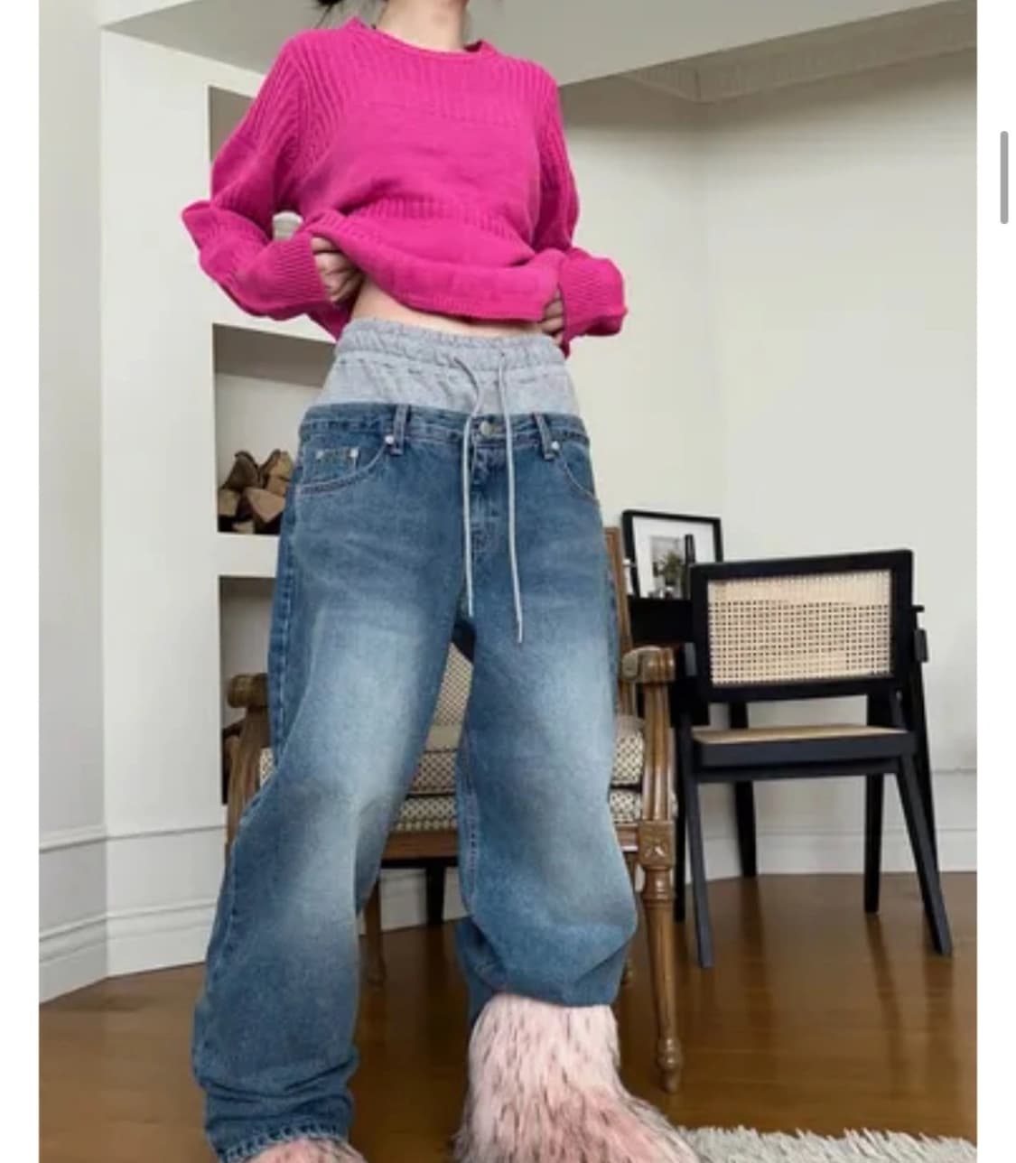 데님와이드 팬츠 상품이미지1